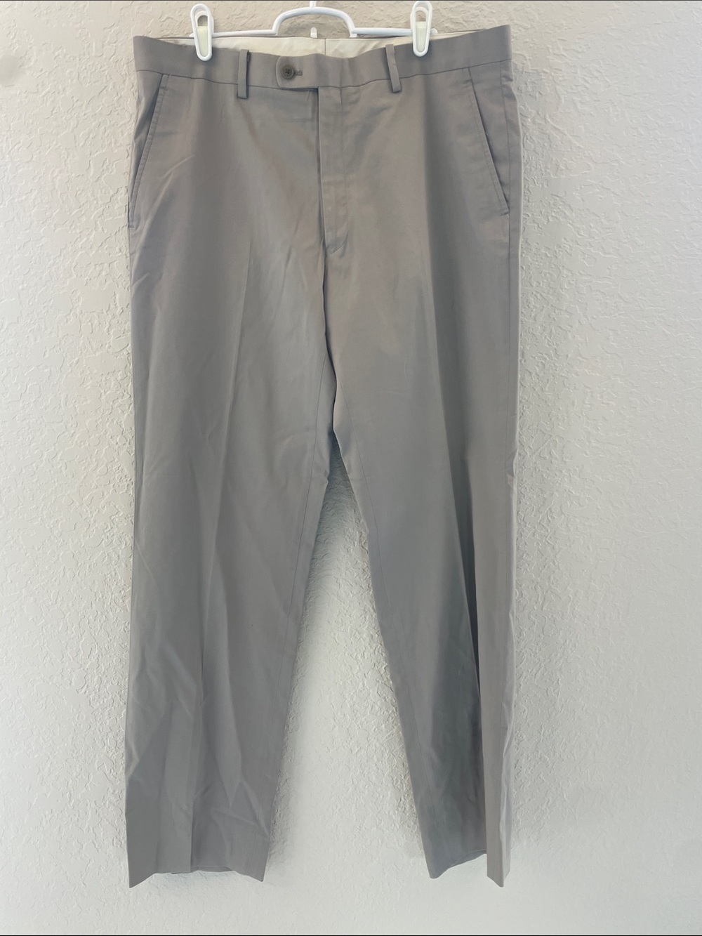 John Varvatos Men's Light Gray Dress Pants - Straight Fit